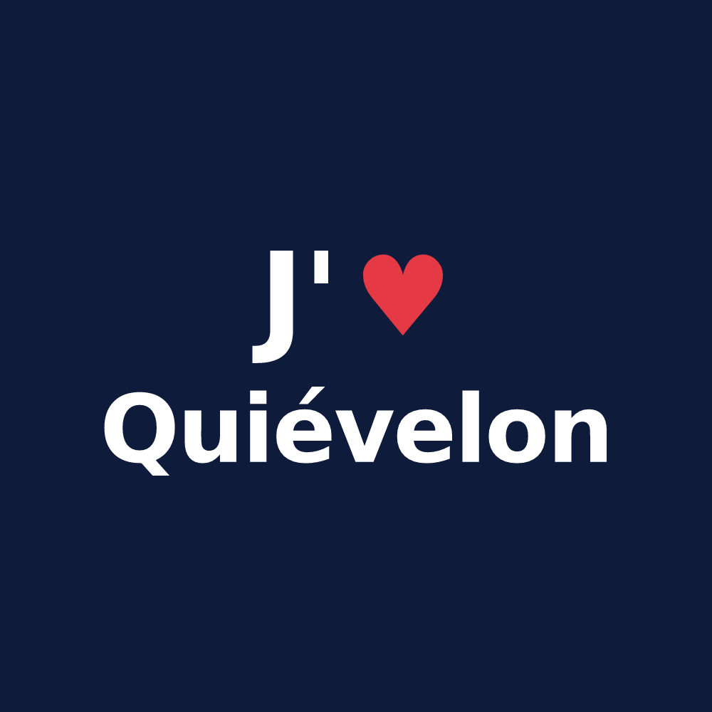 T-shirt personnalisé Quiévelon — design J'aime Quiévelon