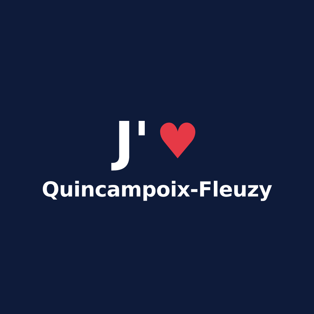 T-shirt personnalisé Quincampoix-Fleuzy — design J'aime Quincampoix-Fleuzy