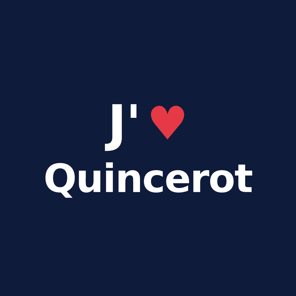 T-shirt personnalisé Quincerot — design J'aime Quincerot