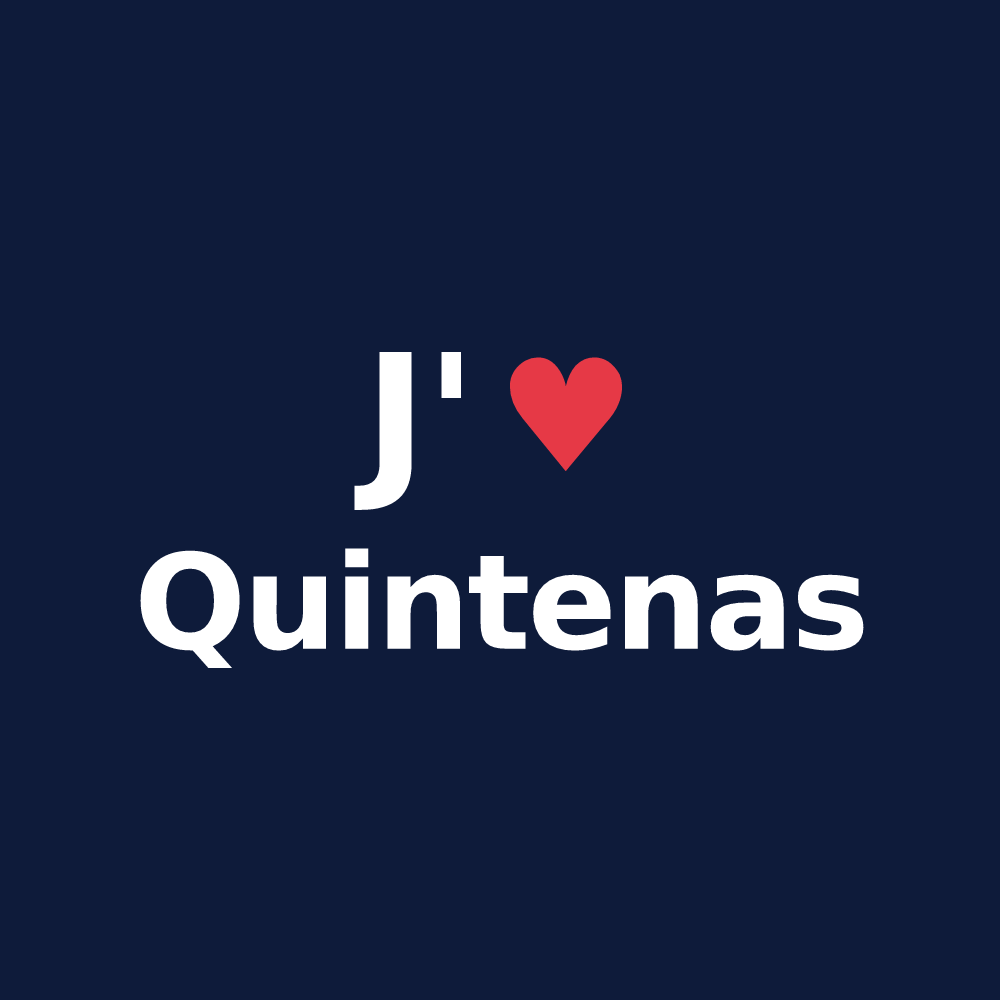 T-shirt personnalisé Quintenas — design J'aime Quintenas