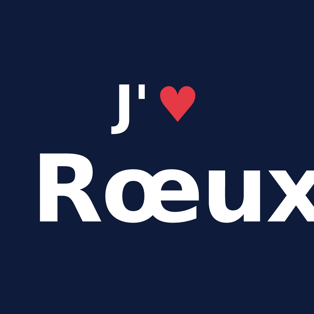 T-shirt personnalisé Rœux — design J'aime Rœux