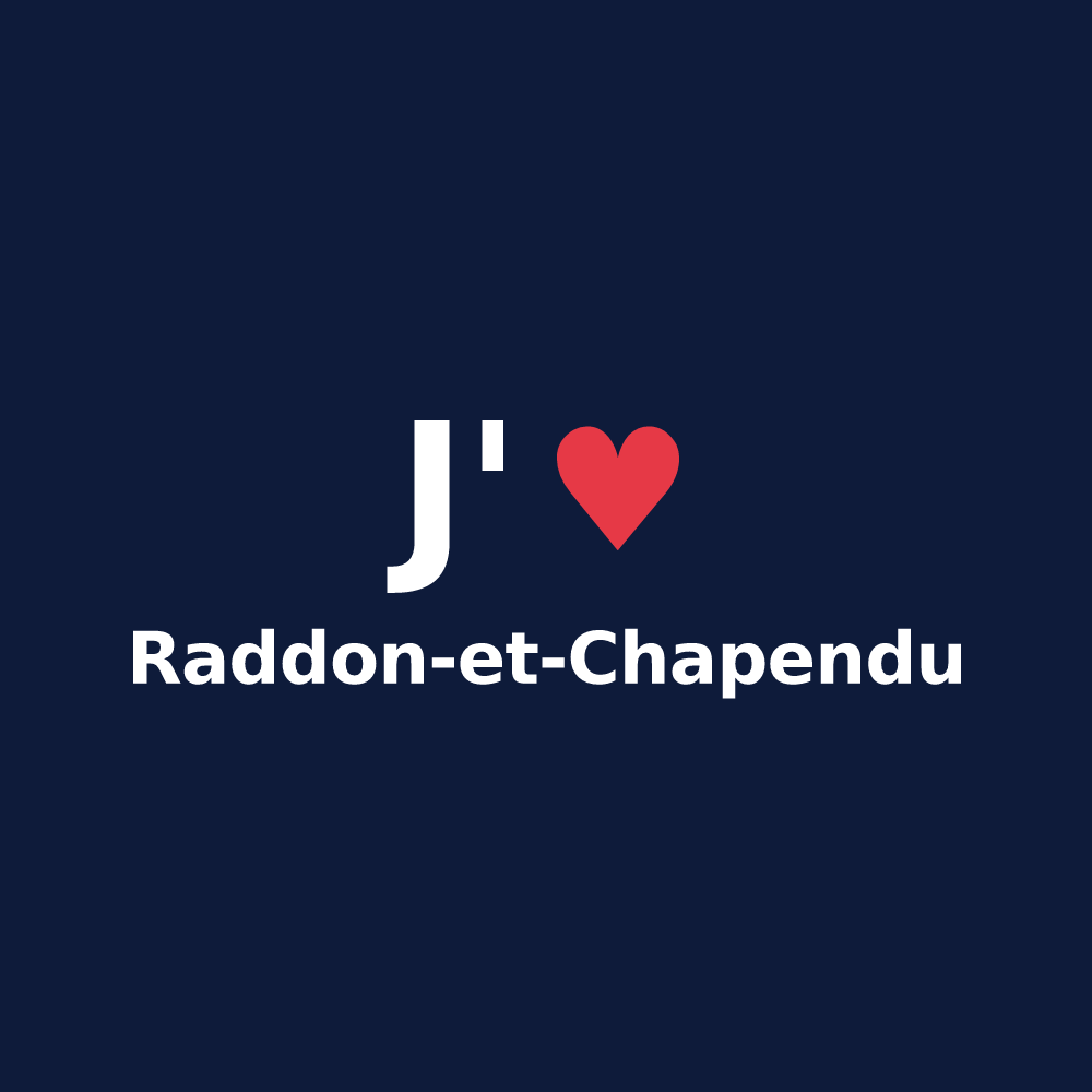 T-shirt personnalisé Raddon-et-Chapendu — design J'aime Raddon-et-Chapendu