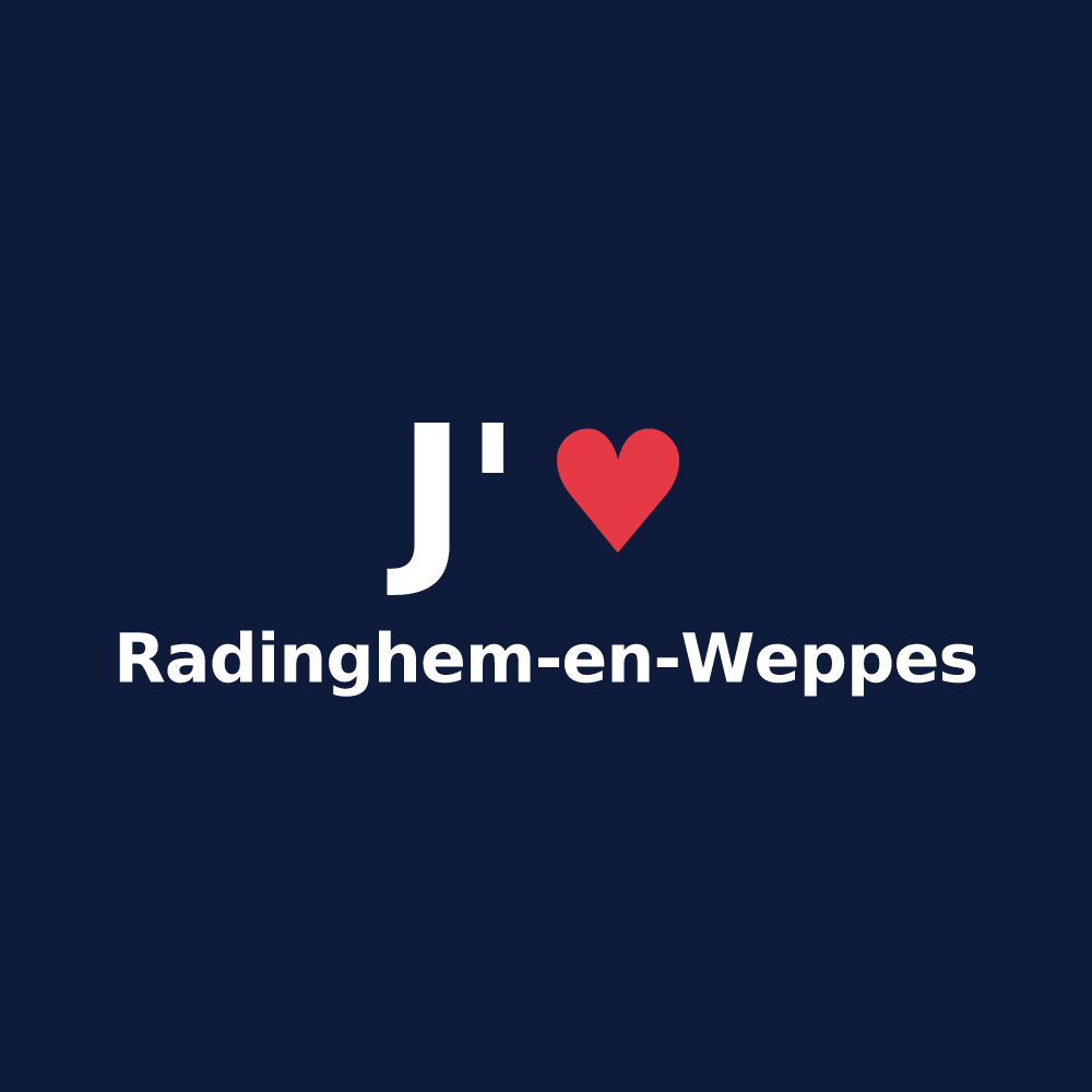 T-shirt personnalisé Radinghem-en-Weppes — design J'aime Radinghem-en-Weppes