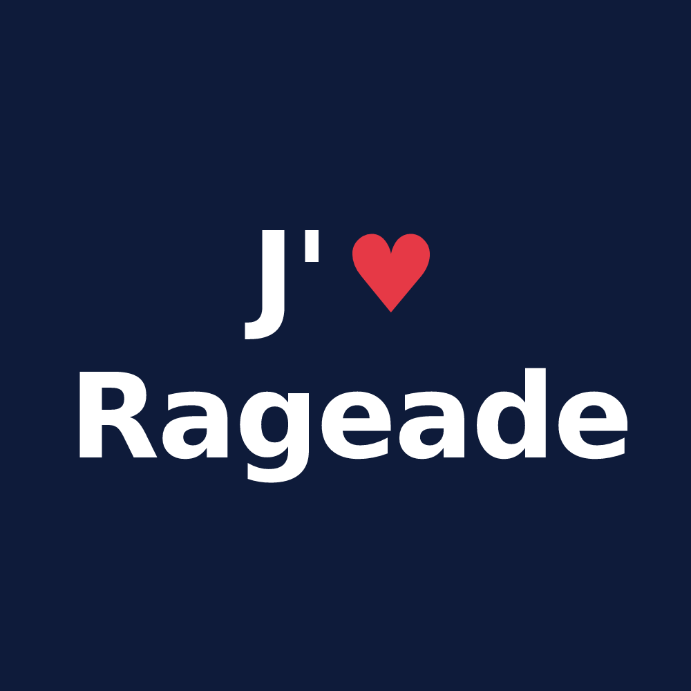 T-shirt personnalisé Rageade — design J'aime Rageade