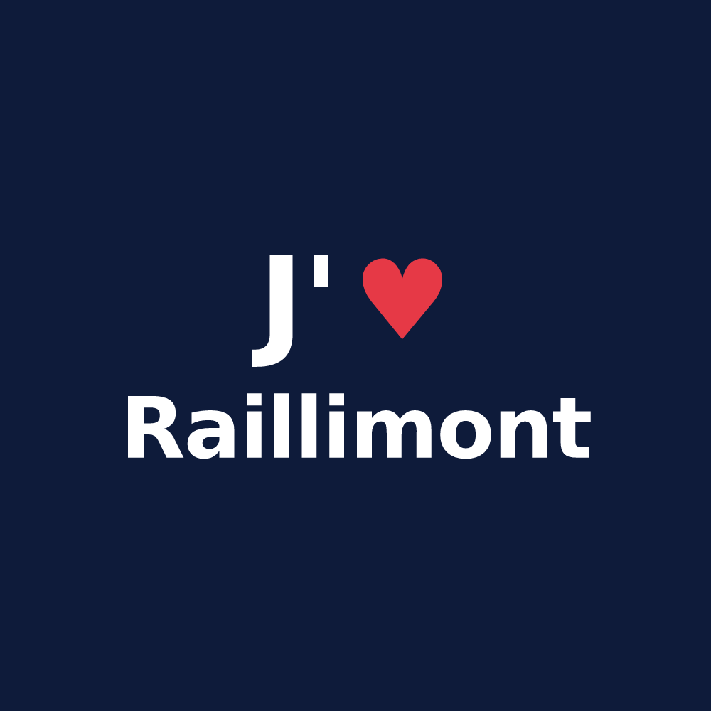 T-shirt personnalisé Raillimont — design J'aime Raillimont