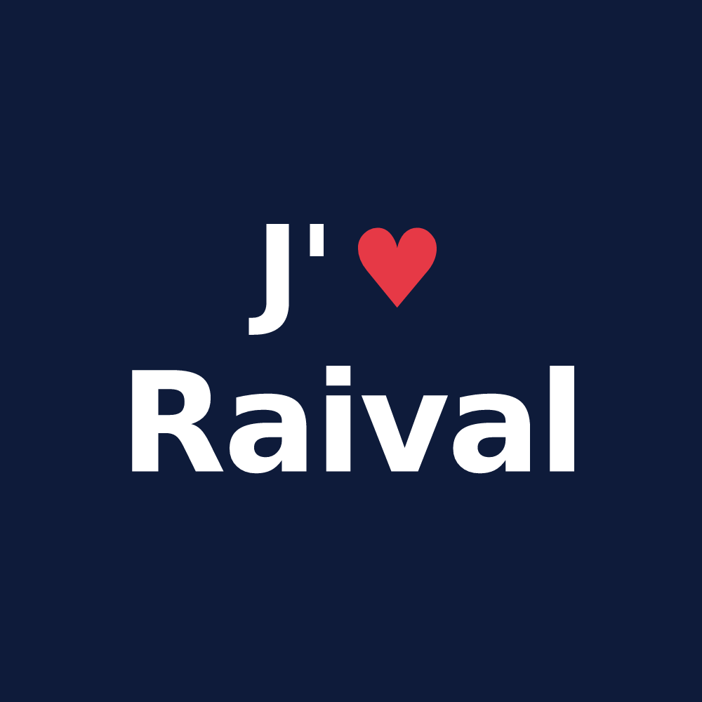 T-shirt personnalisé Raival — design J'aime Raival