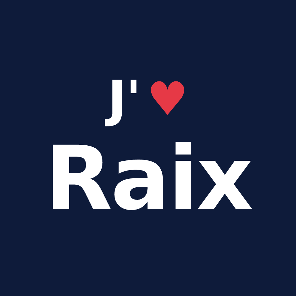 T-shirt personnalisé Raix — design J'aime Raix