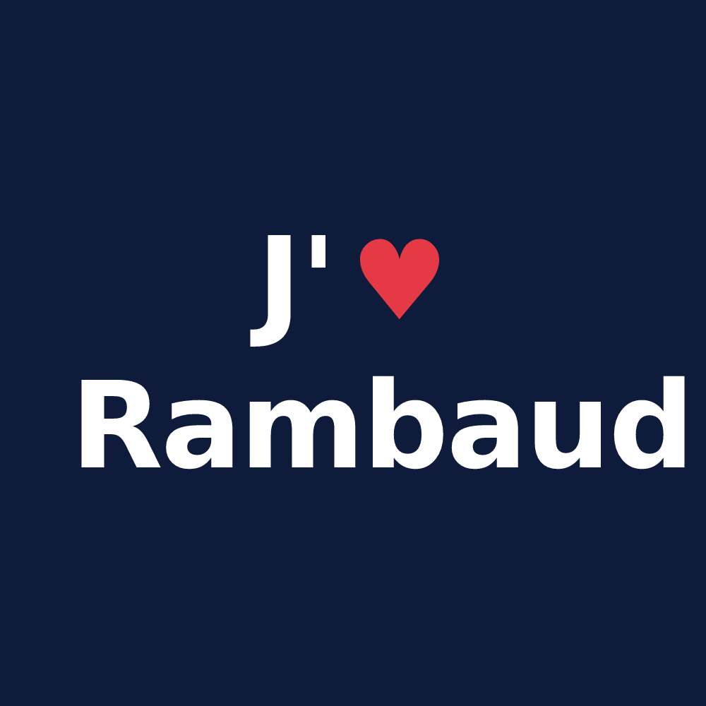 T-shirt personnalisé Rambaud — design J'aime Rambaud