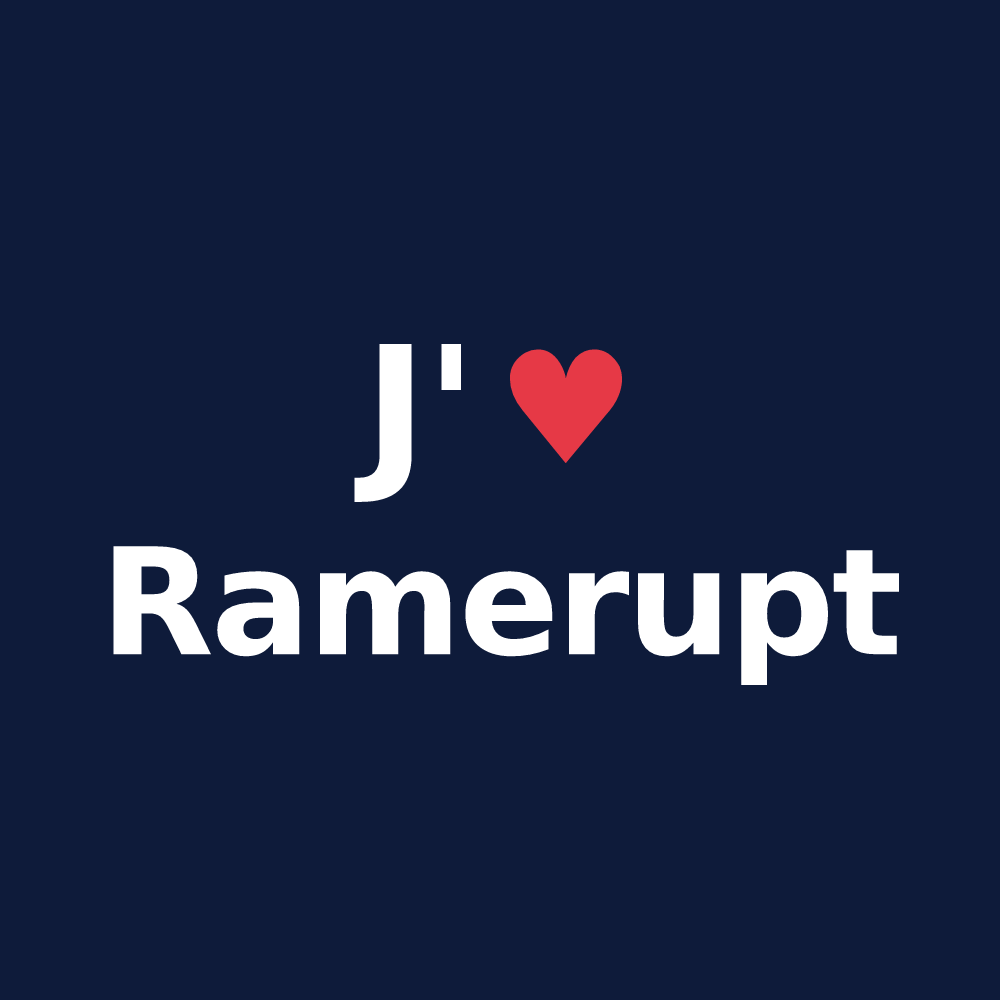 T-shirt personnalisé Ramerupt — design J'aime Ramerupt
