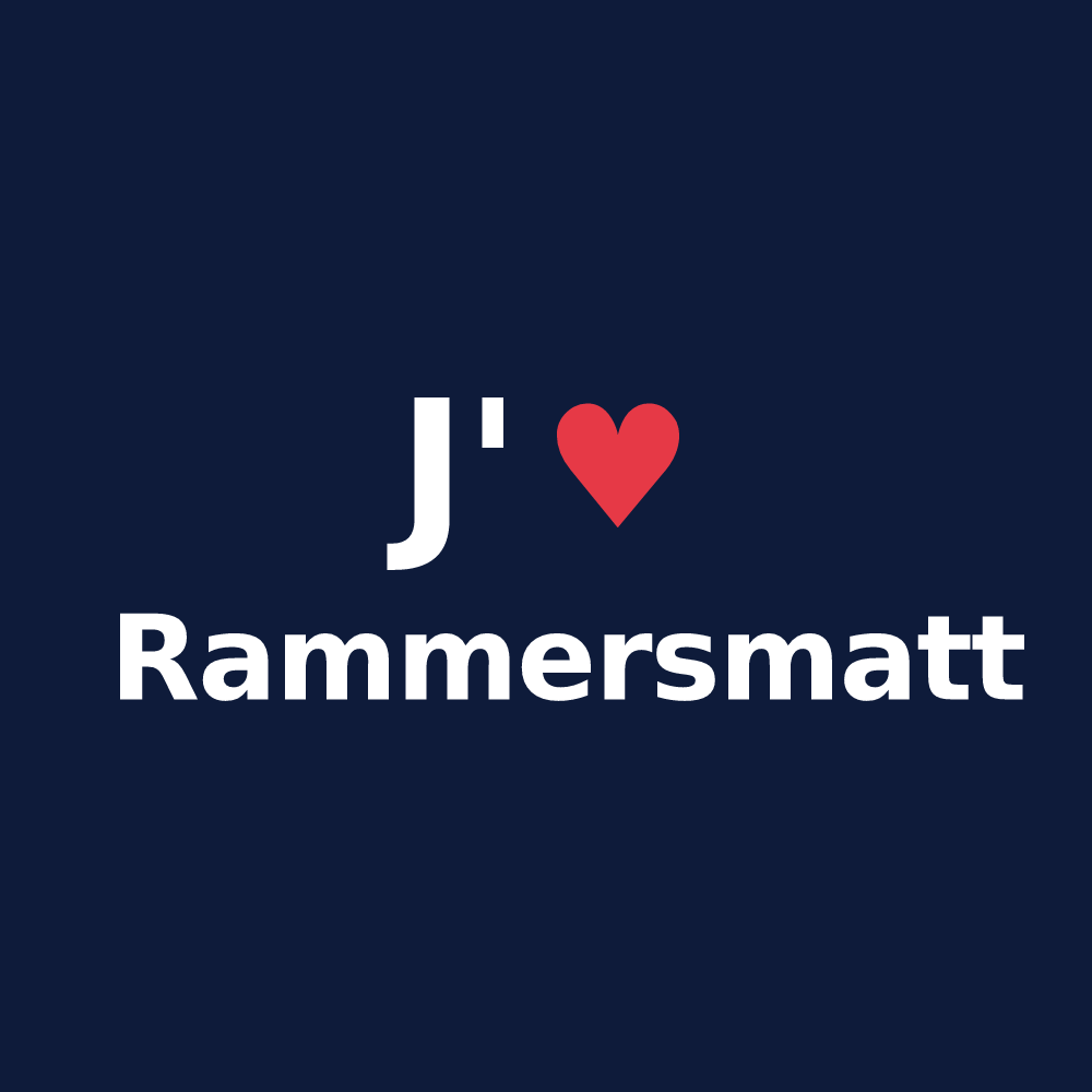 T-shirt personnalisé Rammersmatt — design J'aime Rammersmatt