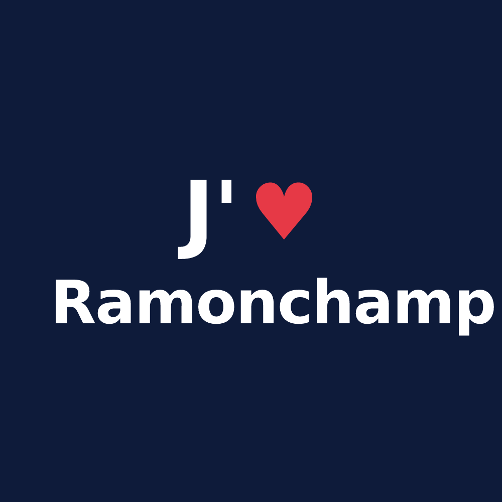 T-shirt personnalisé Ramonchamp — design J'aime Ramonchamp