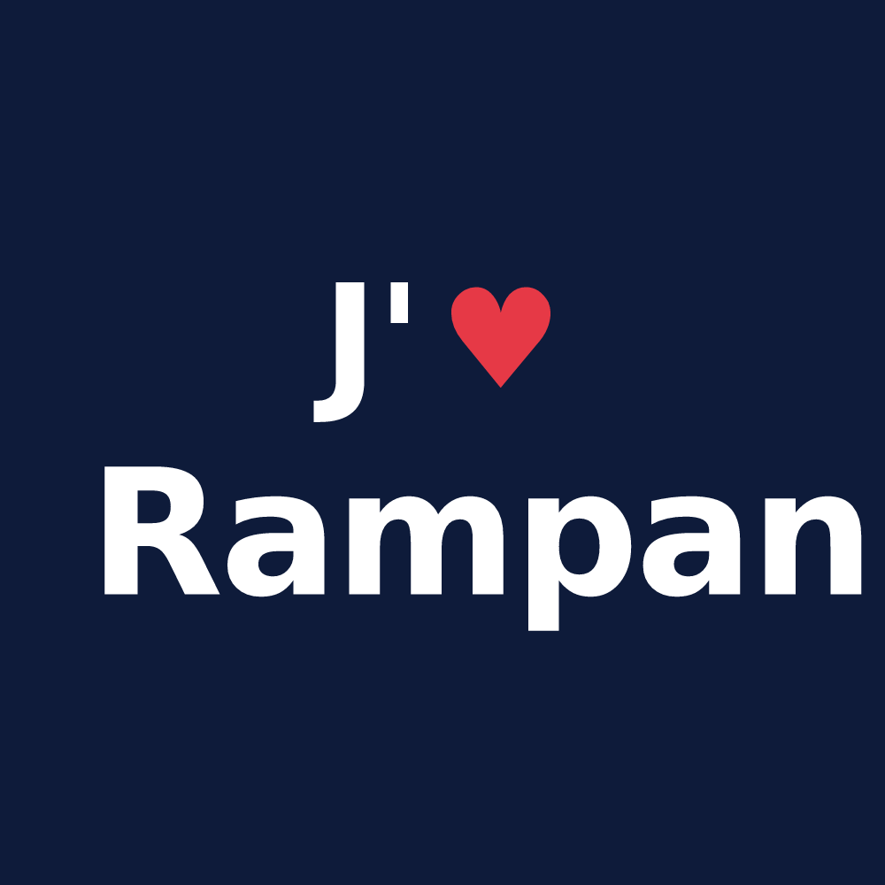 T-shirt personnalisé Rampan — design J'aime Rampan