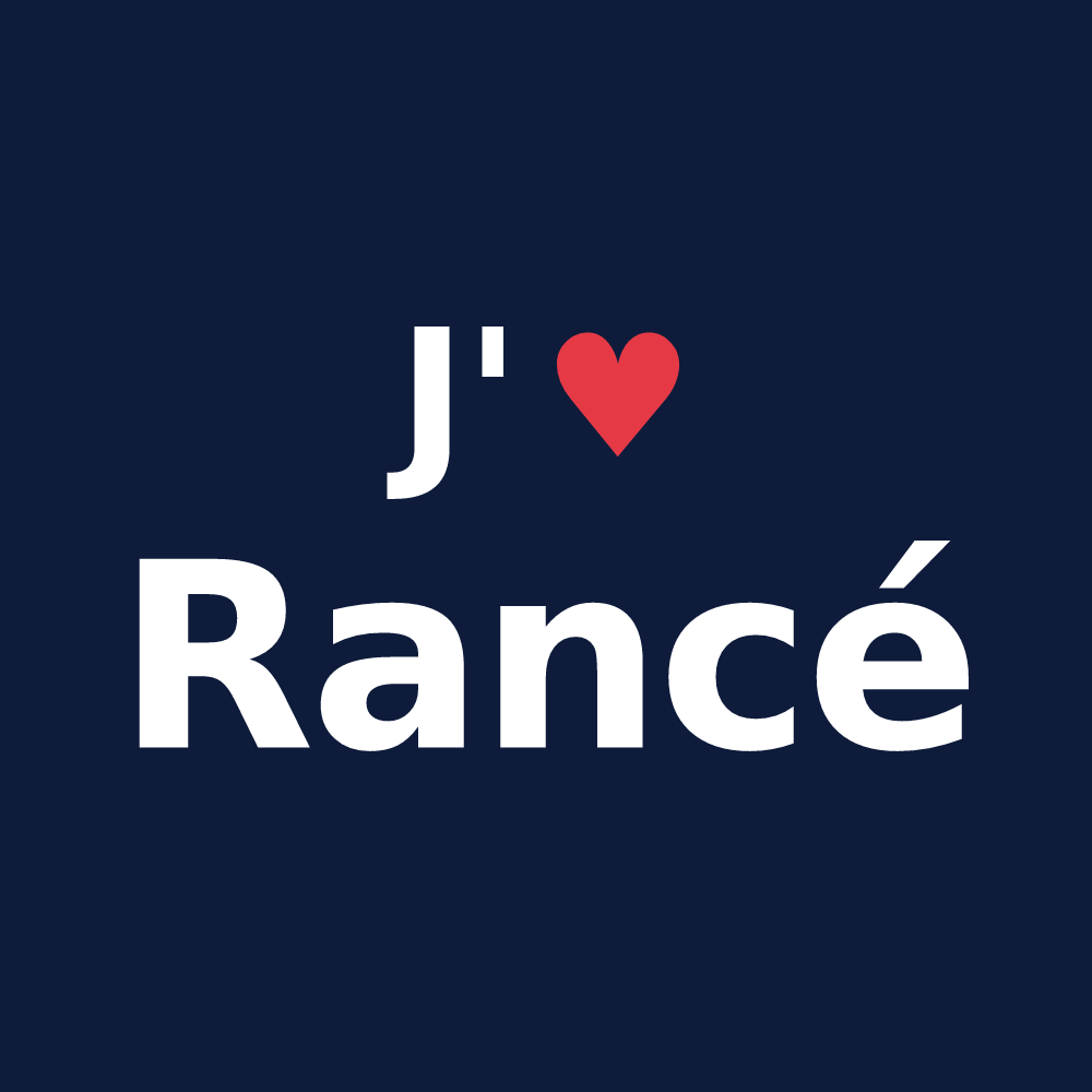 T-shirt personnalisé Rancé — design J'aime Rancé