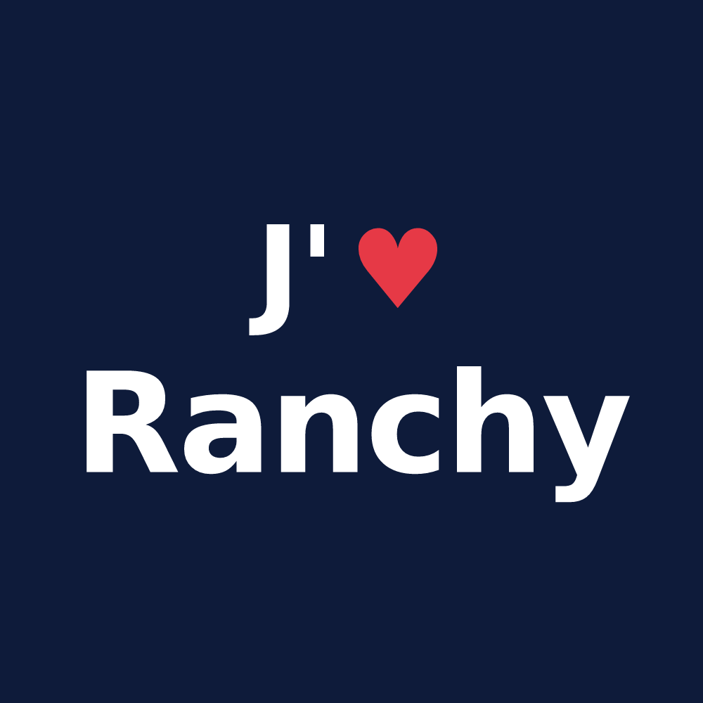 T-shirt personnalisé Ranchy — design J'aime Ranchy