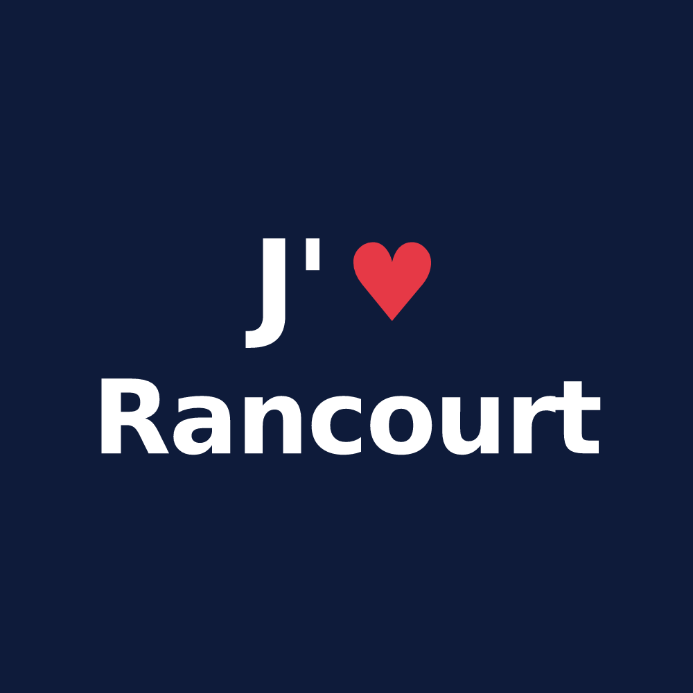 T-shirt personnalisé Rancourt — design J'aime Rancourt