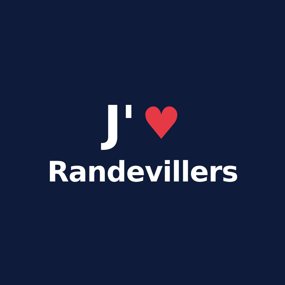 T-shirt personnalisé Randevillers — design J'aime Randevillers
