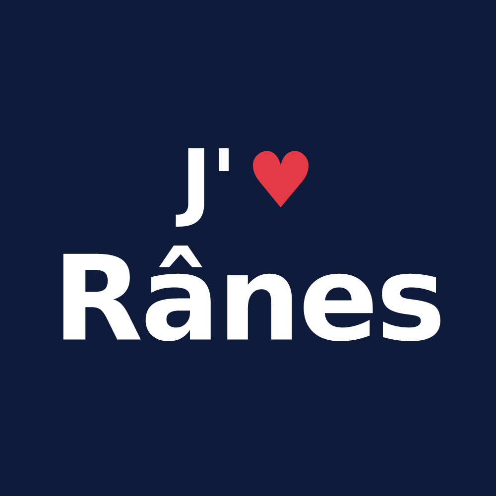 T-shirt personnalisé Rânes — design J'aime Rânes
