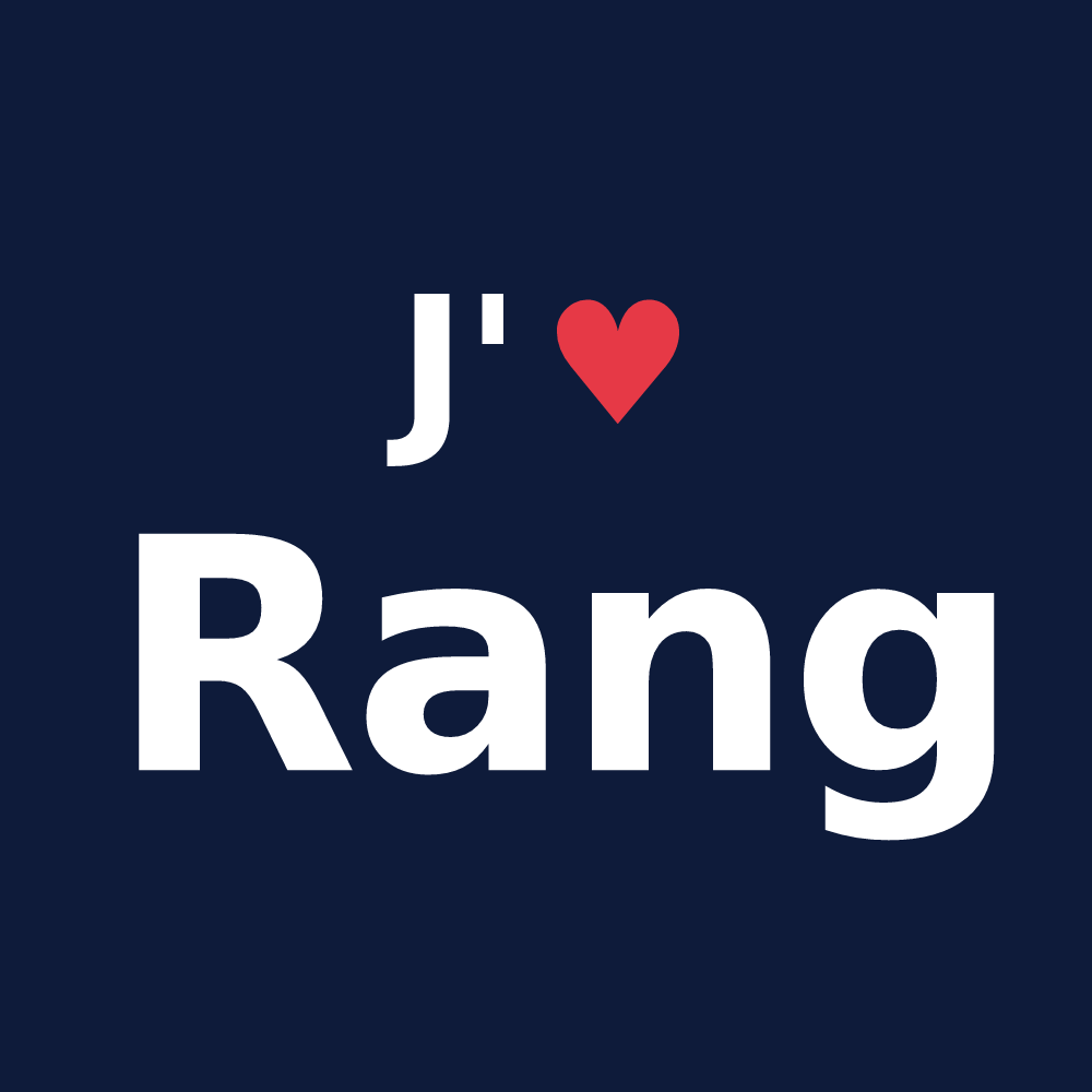 T-shirt personnalisé Rang — design J'aime Rang