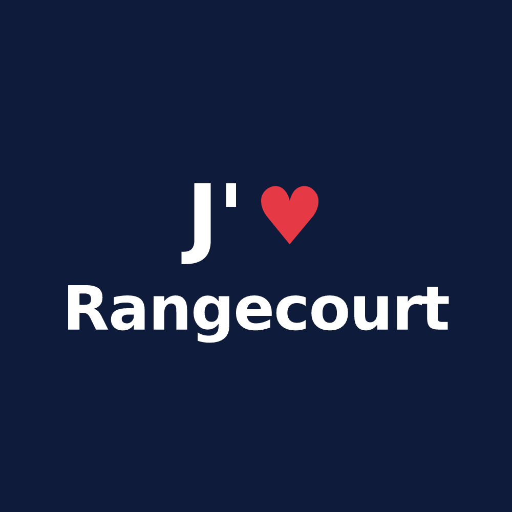 T-shirt personnalisé Rangecourt — design J'aime Rangecourt