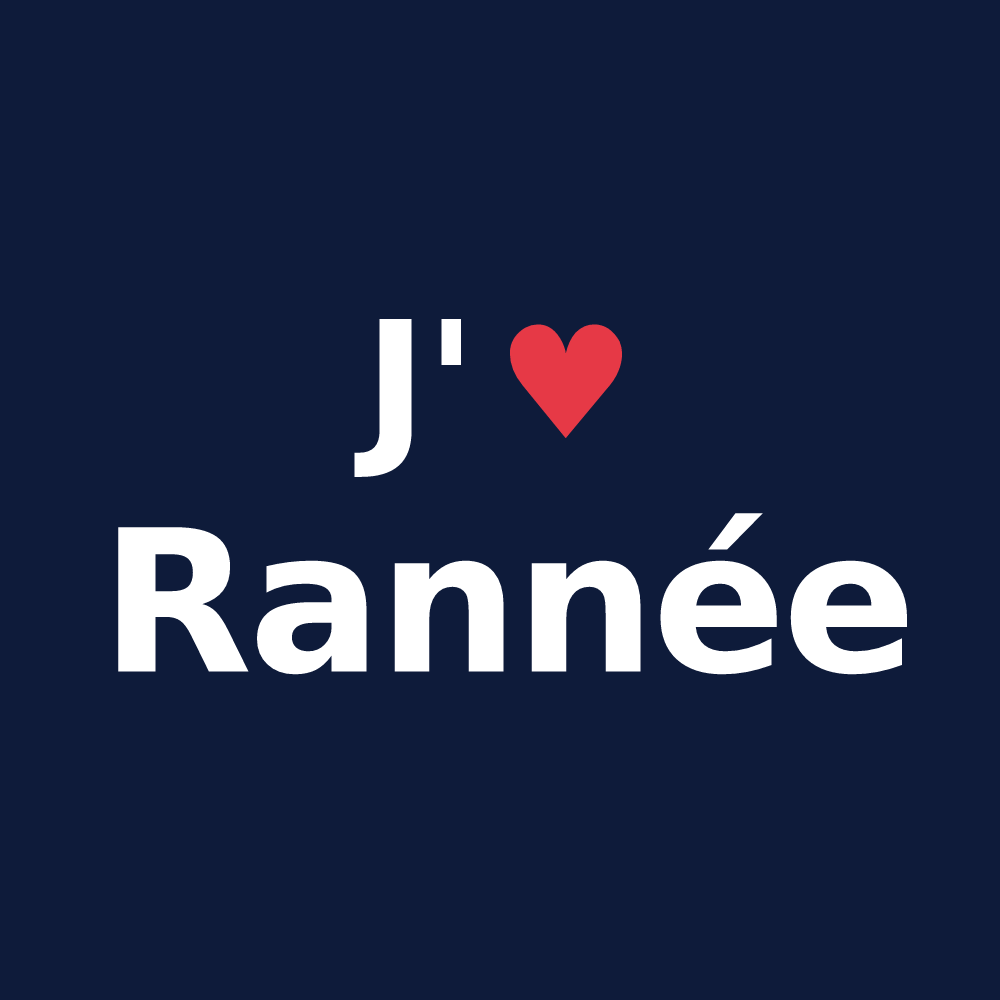 T-shirt personnalisé Rannée — design J'aime Rannée