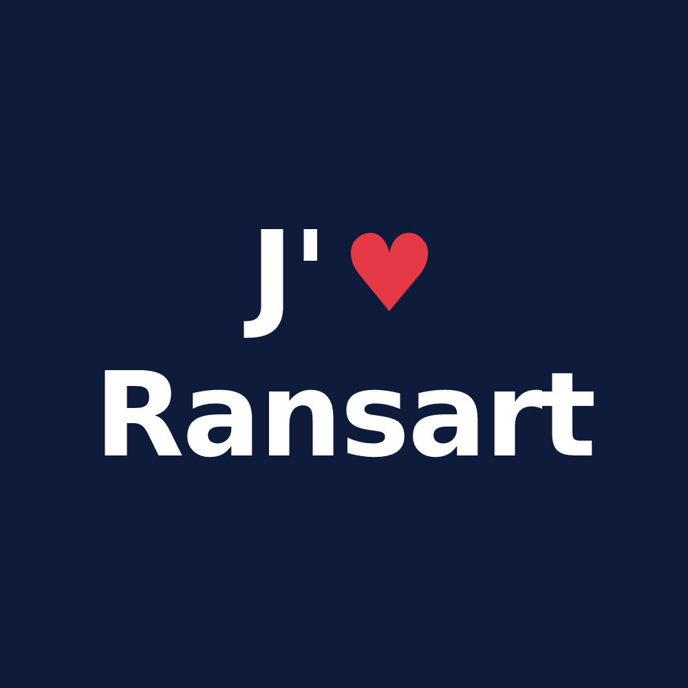 T-shirt personnalisé Ransart — design J'aime Ransart