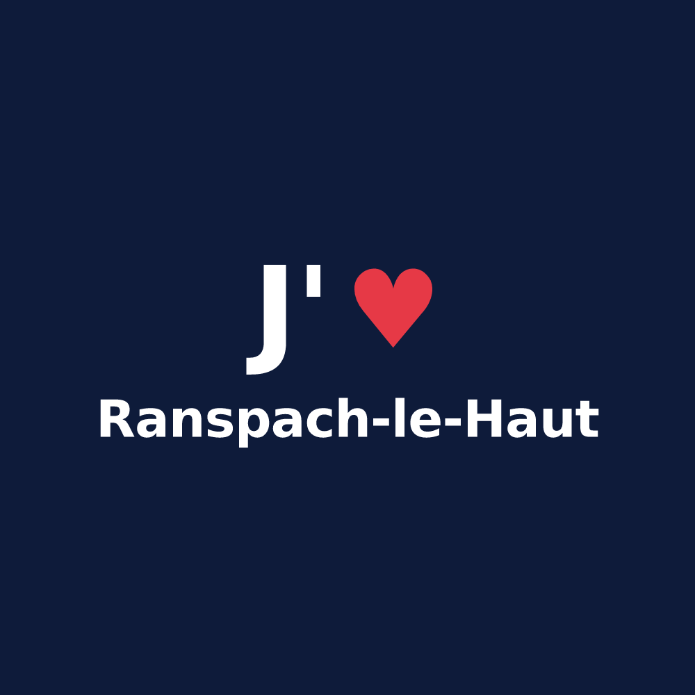 T-shirt personnalisé Ranspach-le-Haut — design J'aime Ranspach-le-Haut