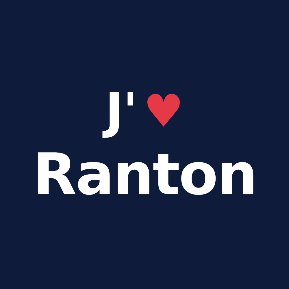 T-shirt personnalisé Ranton — design J'aime Ranton