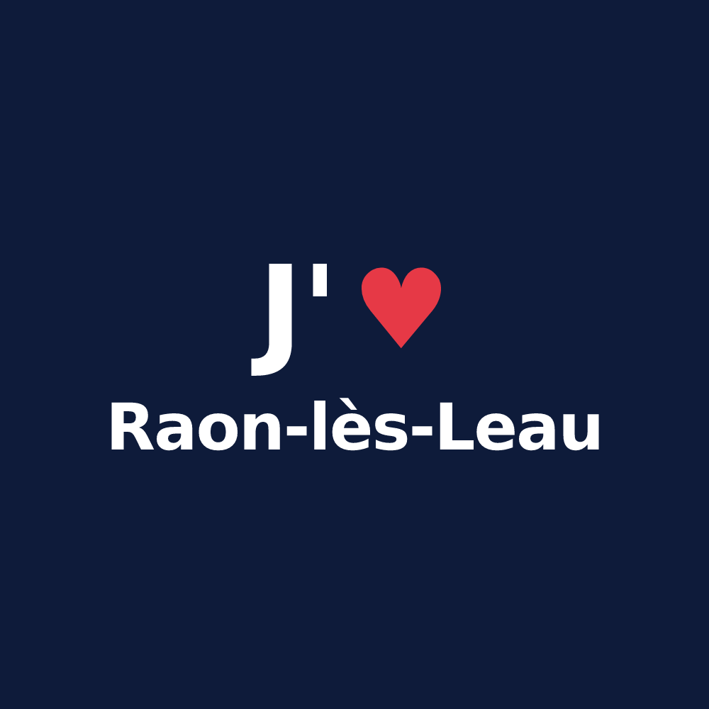 T-shirt personnalisé Raon-lès-Leau — design J'aime Raon-lès-Leau