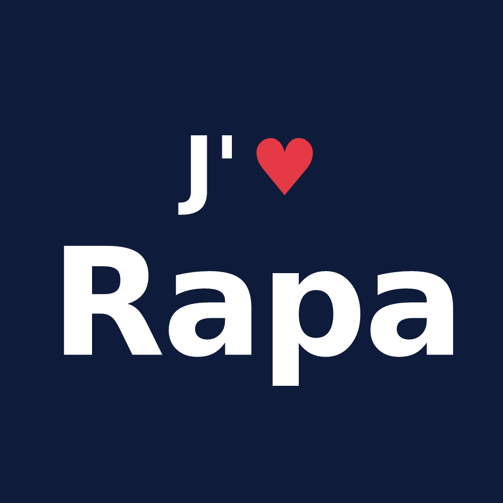 T-shirt personnalisé Rapa — design J'aime Rapa