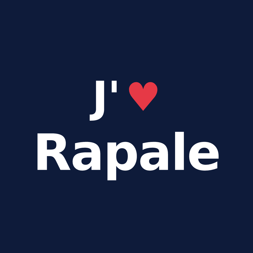 T-shirt personnalisé Rapale — design J'aime Rapale
