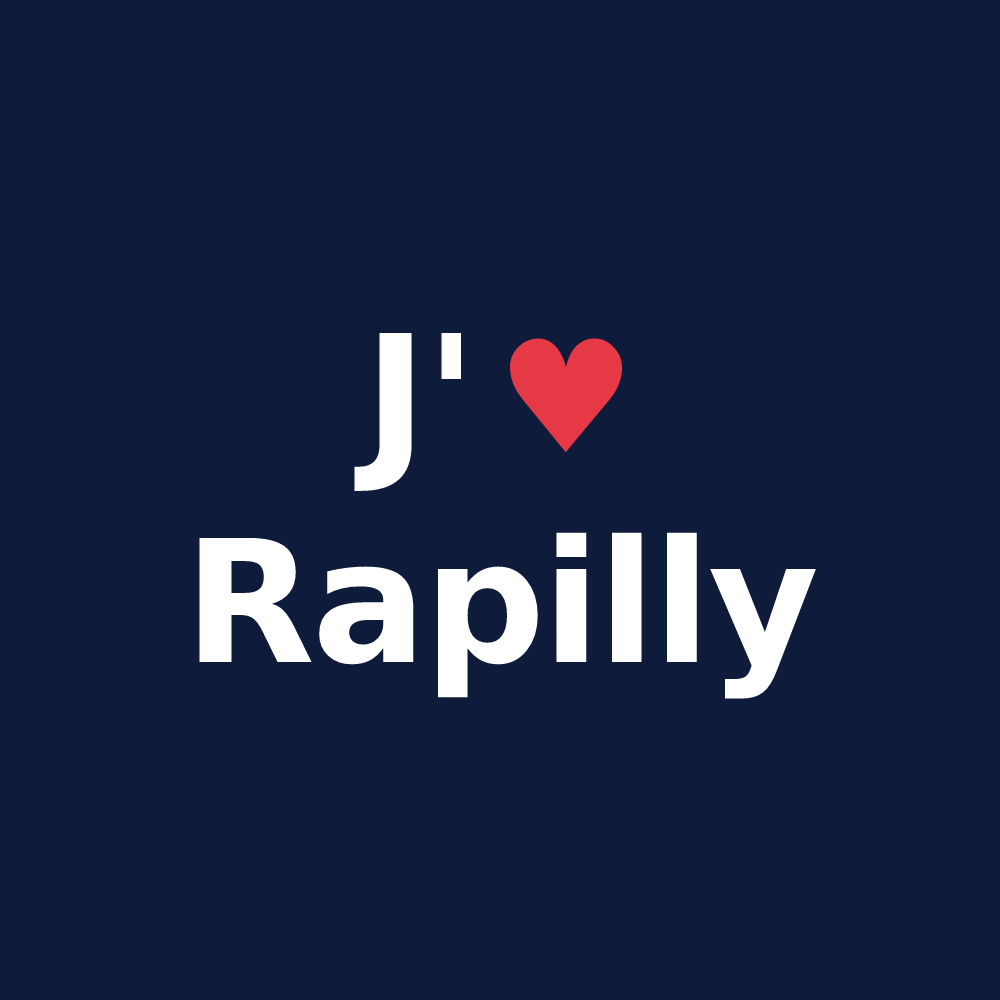 T-shirt personnalisé Rapilly — design J'aime Rapilly