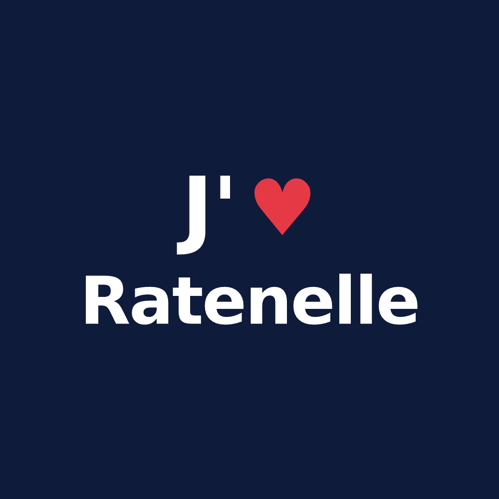 T-shirt personnalisé Ratenelle — design J'aime Ratenelle