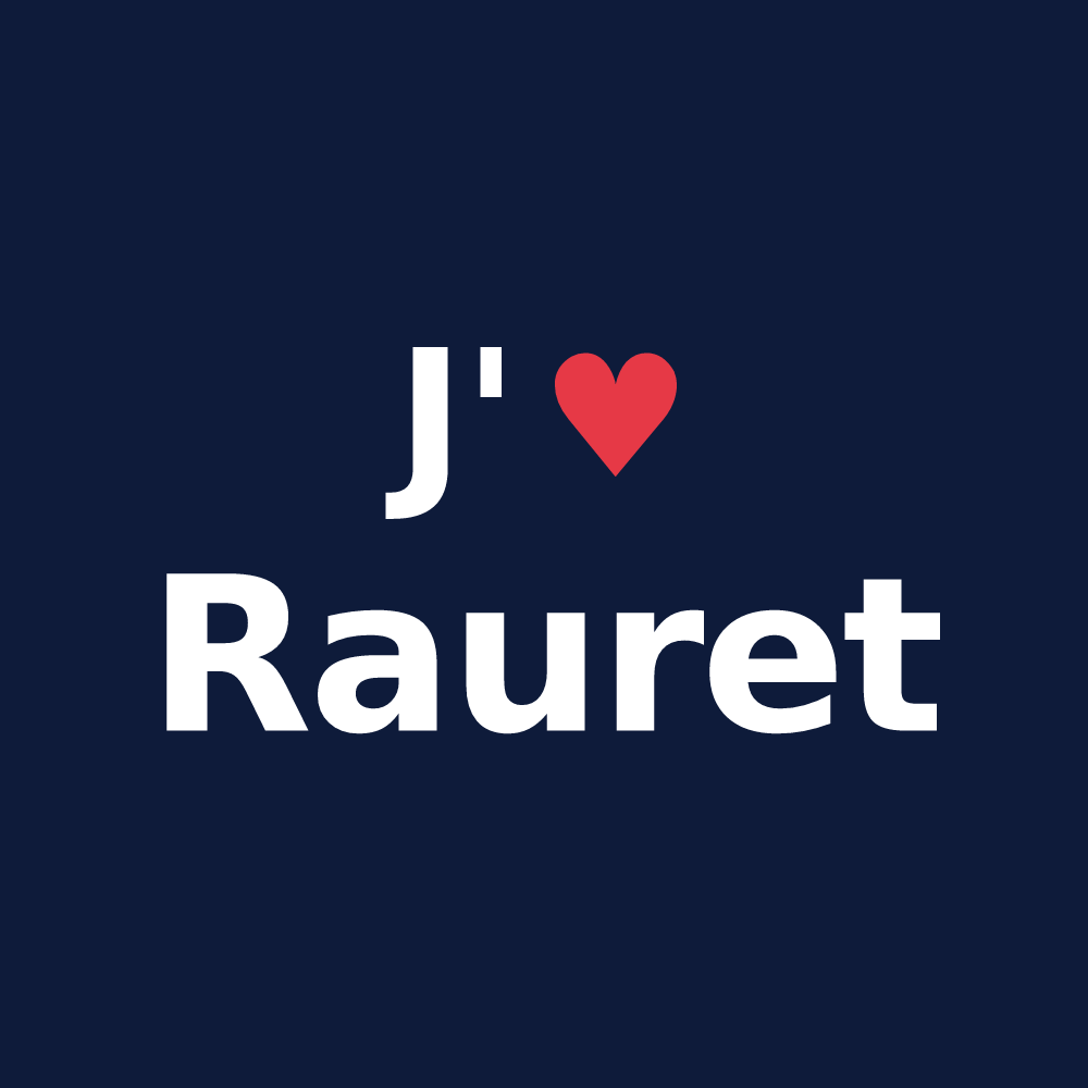 T-shirt personnalisé Rauret — design J'aime Rauret