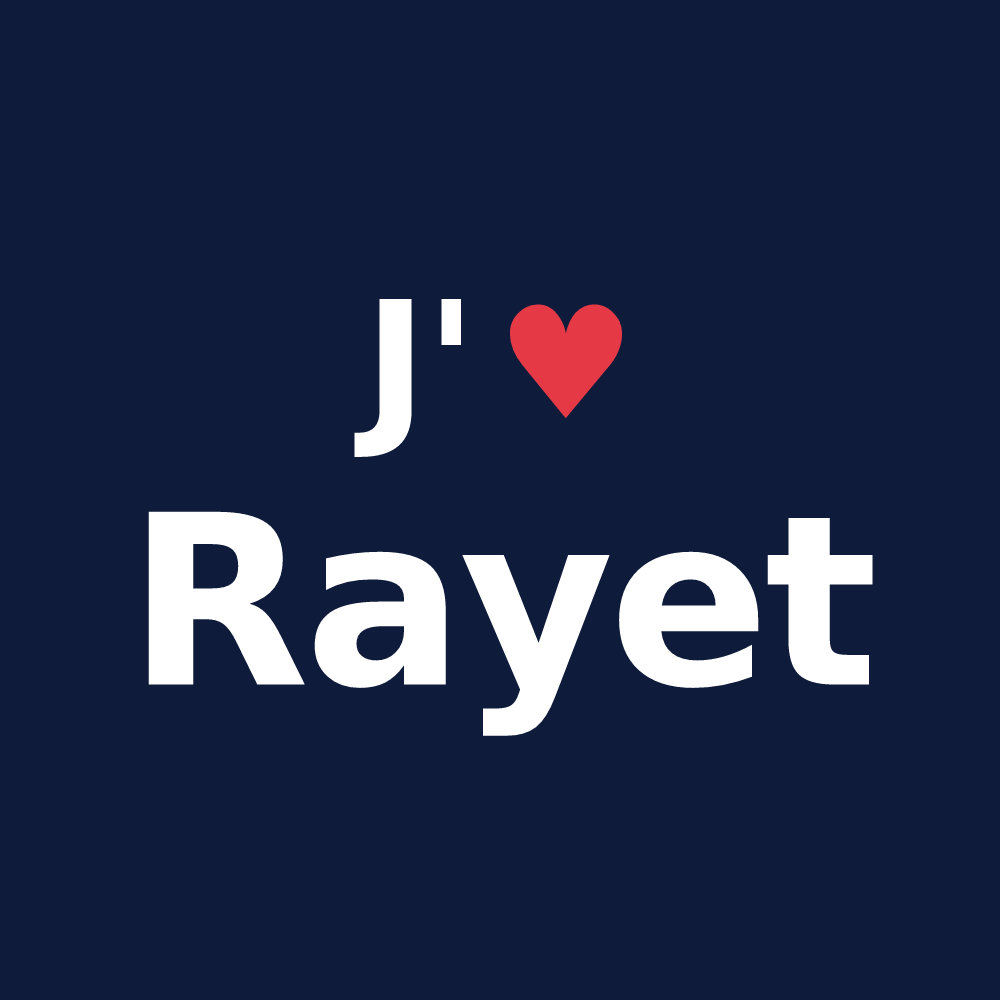 T-shirt personnalisé Rayet — design J'aime Rayet