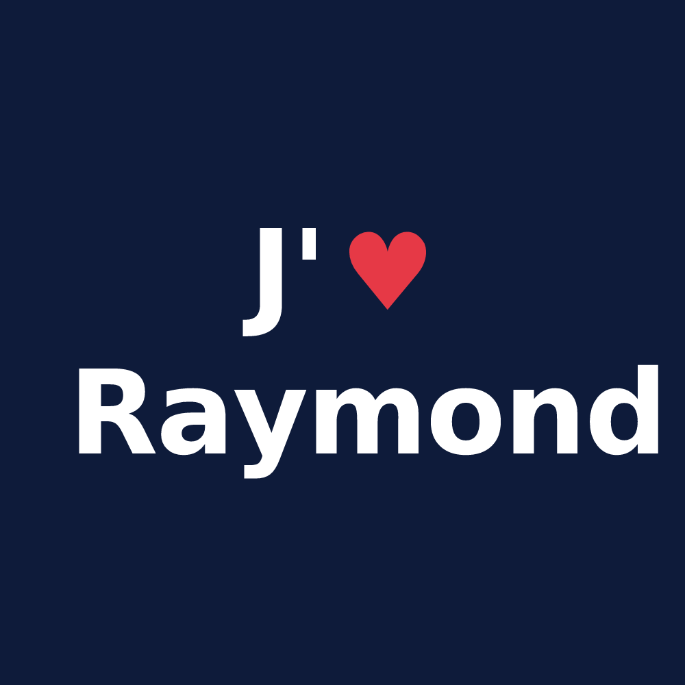 T-shirt personnalisé Raymond — design J'aime Raymond