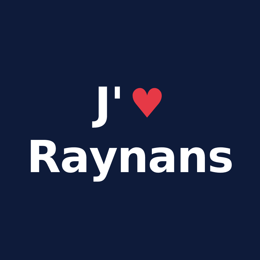 T-shirt personnalisé Raynans — design J'aime Raynans