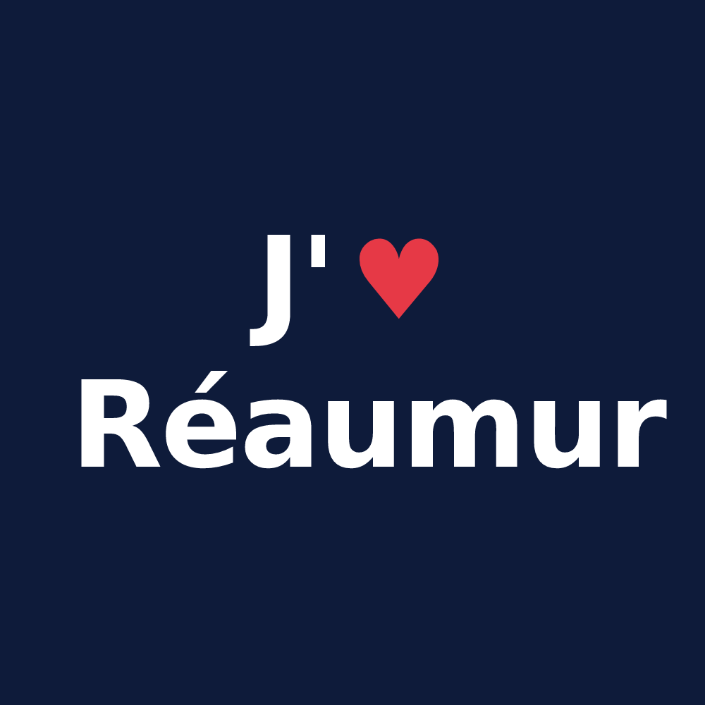T-shirt personnalisé Réaumur — design J'aime Réaumur