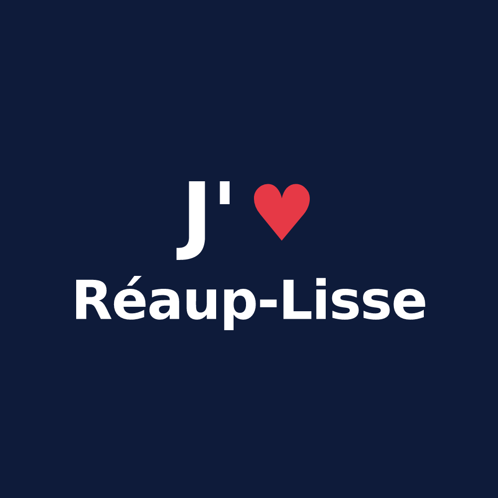 T-shirt personnalisé Réaup-Lisse — design J'aime Réaup-Lisse