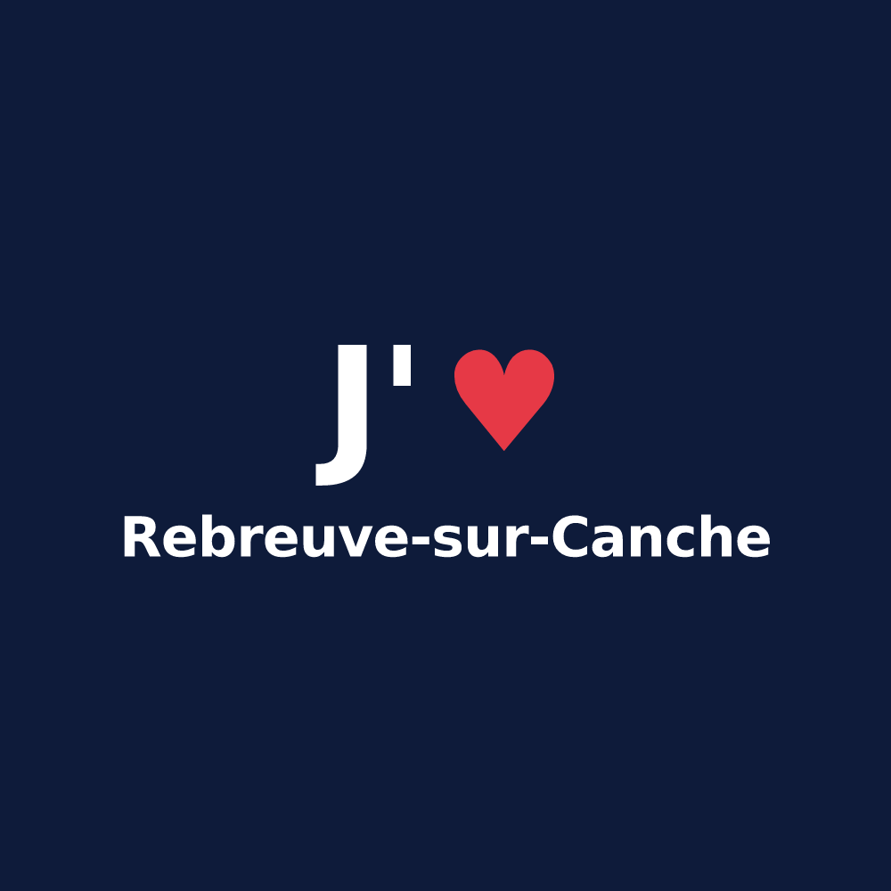 T-shirt personnalisé Rebreuve-sur-Canche — design J'aime Rebreuve-sur-Canche