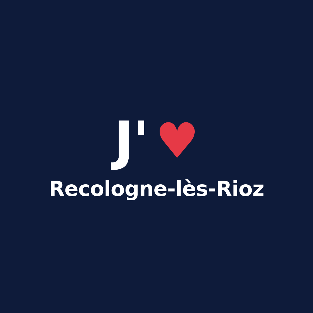 T-shirt personnalisé Recologne-lès-Rioz — design J'aime Recologne-lès-Rioz