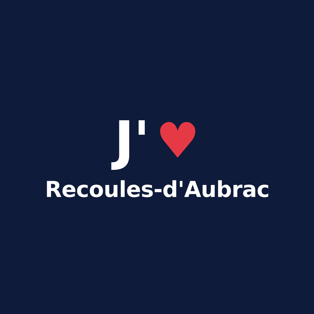 T-shirt personnalisé Recoules-d'Aubrac — design J'aime Recoules-d'Aubrac