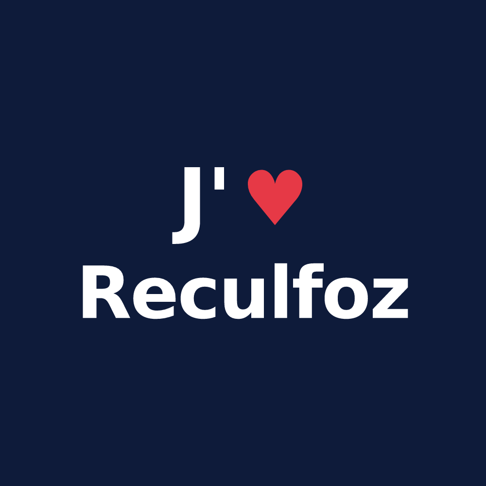 T-shirt personnalisé Reculfoz — design J'aime Reculfoz