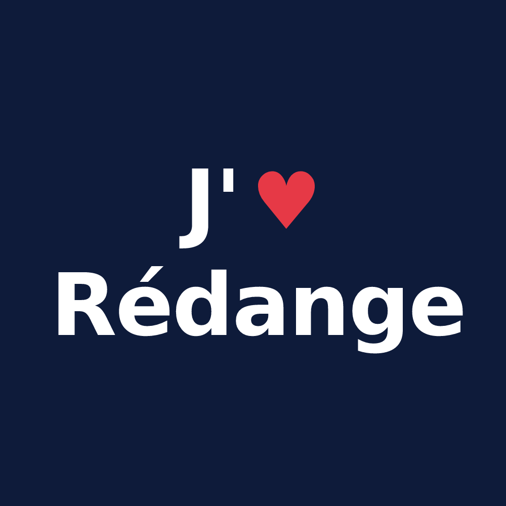 T-shirt personnalisé Rédange — design J'aime Rédange
