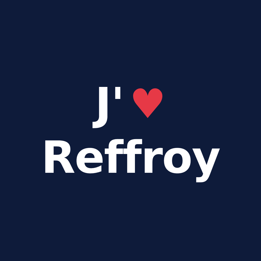 T-shirt personnalisé Reffroy — design J'aime Reffroy