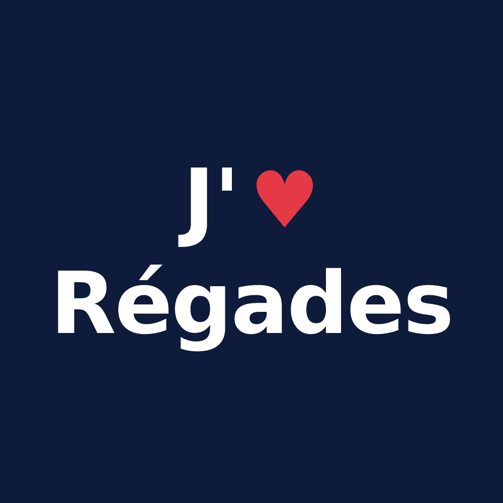 T-shirt personnalisé Régades — design J'aime Régades
