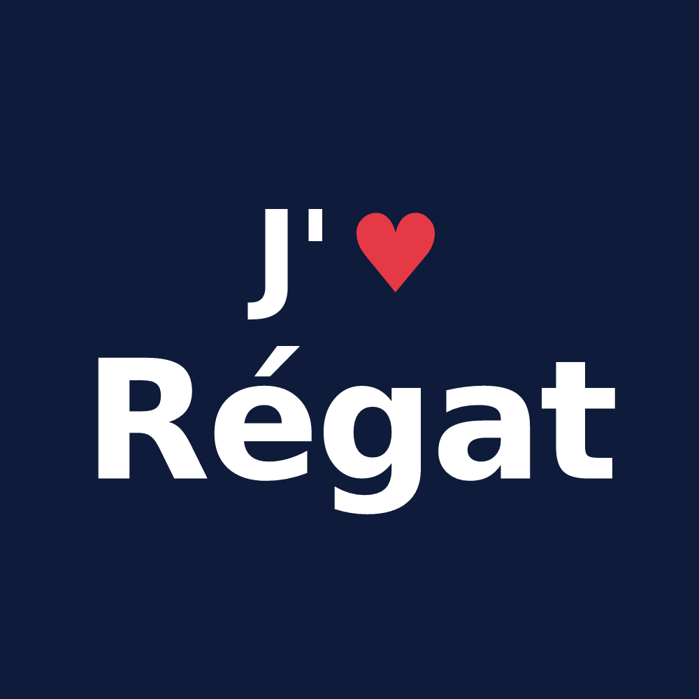T-shirt personnalisé Régat — design J'aime Régat