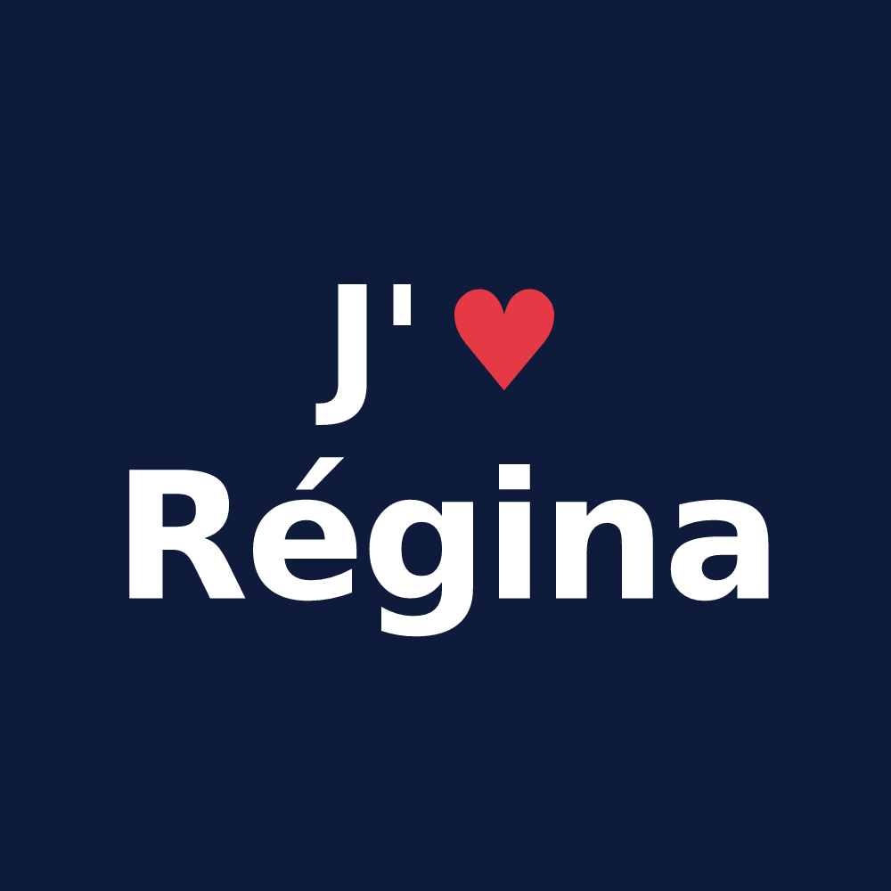 T-shirt personnalisé Régina — design J'aime Régina