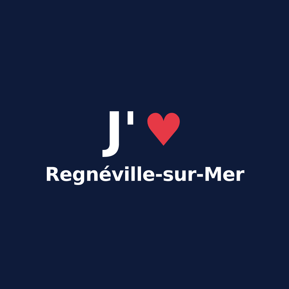 T-shirt personnalisé Regnéville-sur-Mer — design J'aime Regnéville-sur-Mer