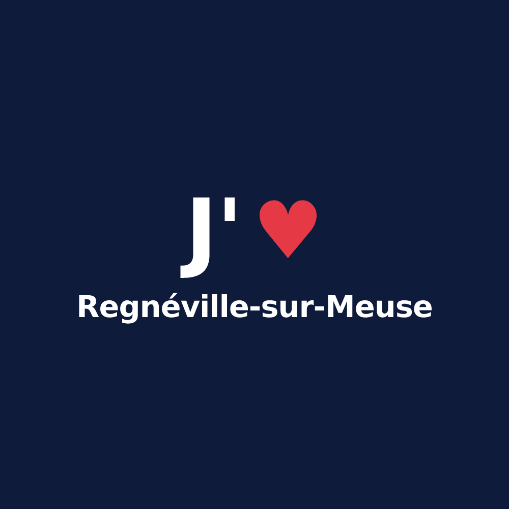 T-shirt personnalisé Regnéville-sur-Meuse — design J'aime Regnéville-sur-Meuse