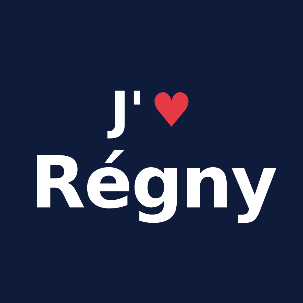 T-shirt personnalisé Régny — design J'aime Régny